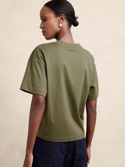 Cotton-Sateen Oversized T-Shirt Product Image