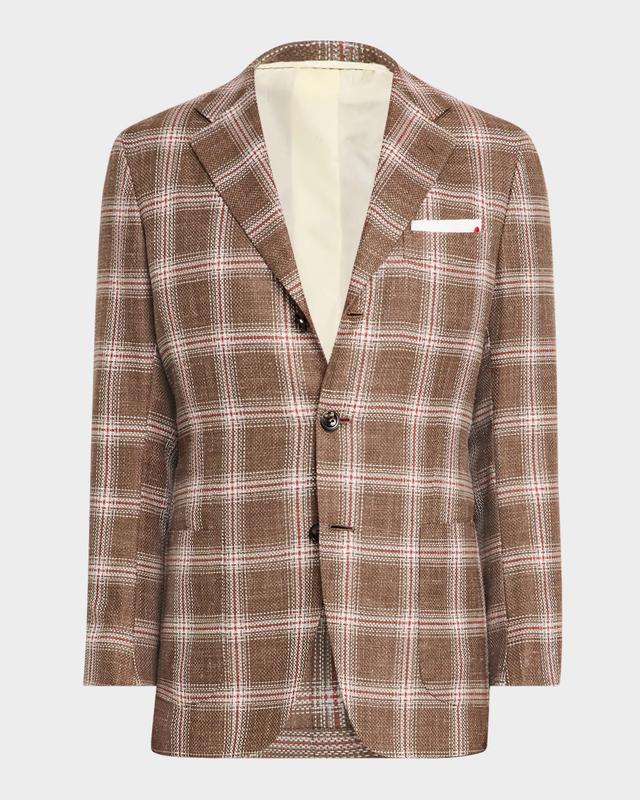 Mens Cashmere-Blend Plaid Sport Coat Product Image