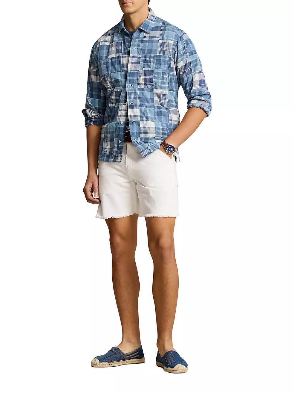 Cotton Flat-Front Shorts Product Image