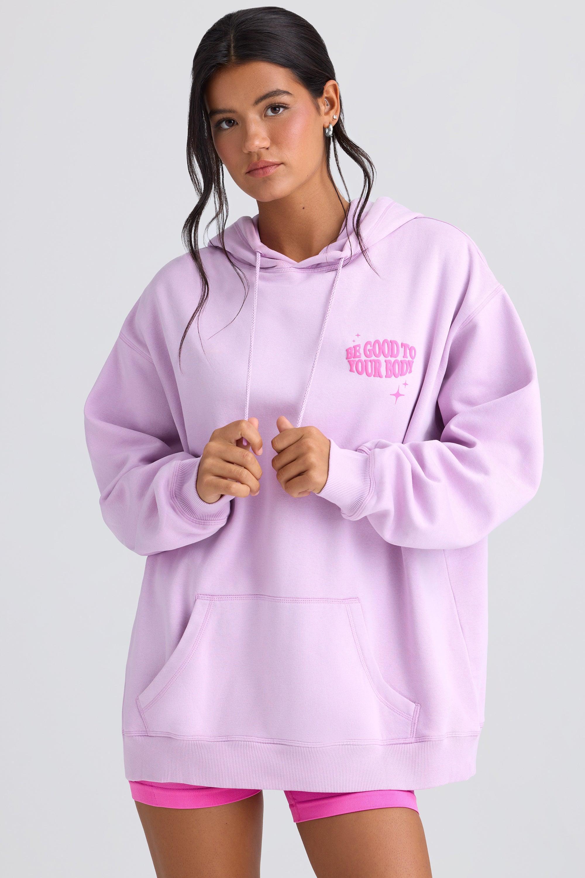 Oversized Hoodie in Violet Pink Product Image