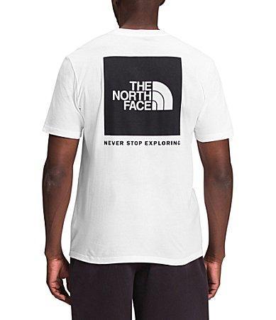 The North Face Mens Box Logo Crewneck Short-Sleeve T-Shirt - Gravel Product Image