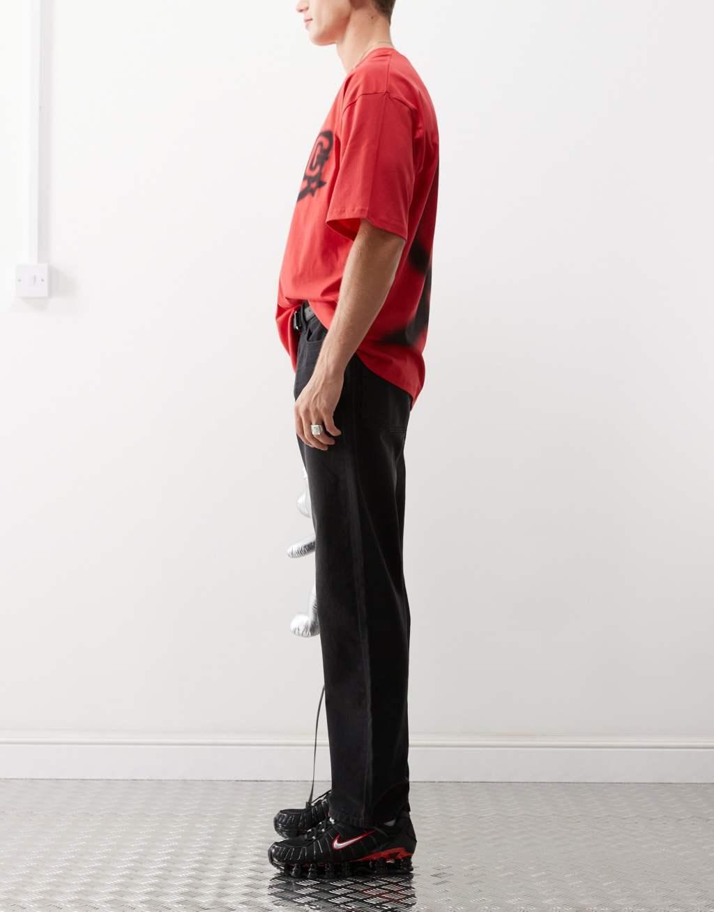 COLLUSION X005 straight leg jeans in washed black Product Image