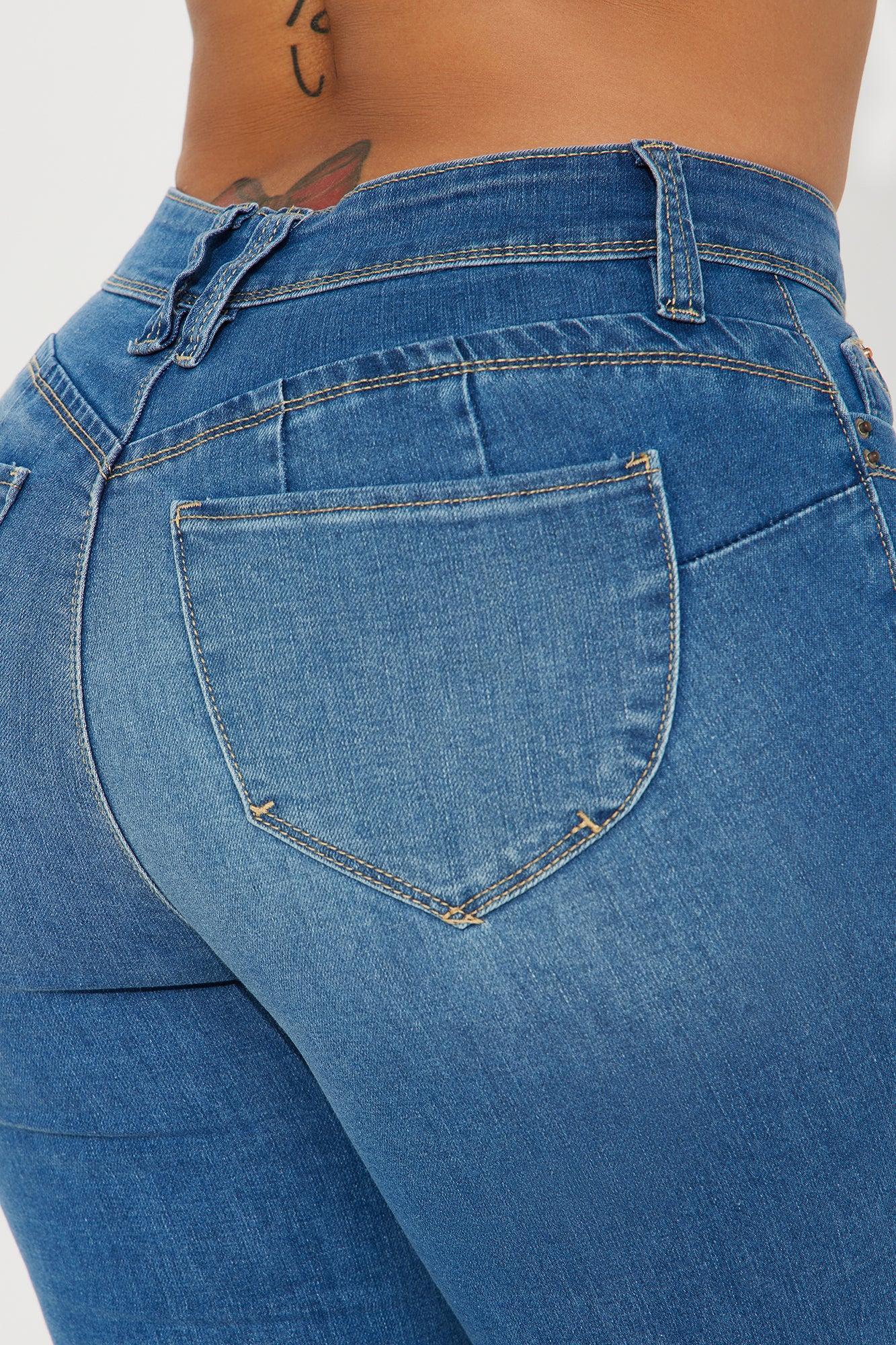 All That Booty Lifting Crop Jean - Medium Wash Product Image