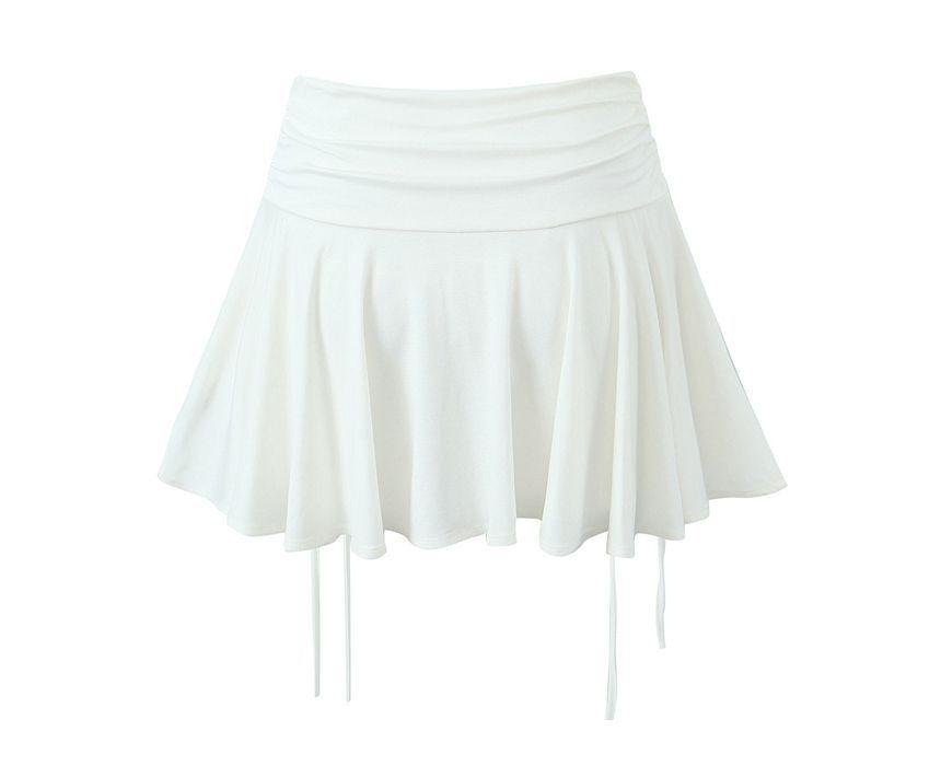 Balletcore High Waist Plain Mini A-Line Skirt Product Image