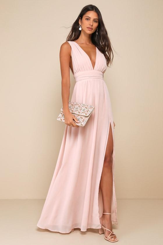 Heavenly Hues Blush Maxi Dress Product Image