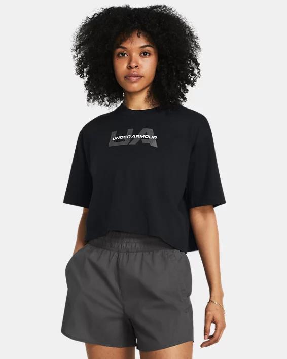 Womens Under Armour Boxy Crop Short Sleeve T-Shirt Product Image