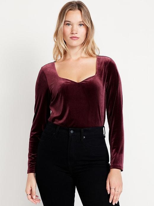 Fitted Velvet Top Product Image