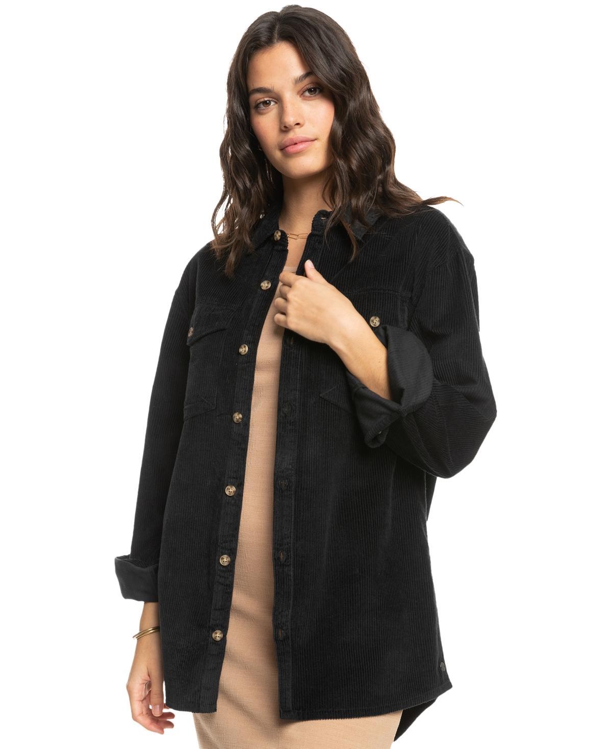 ROXY Womens Let It Go Long Sleeve Corduroy Shirt Product Image