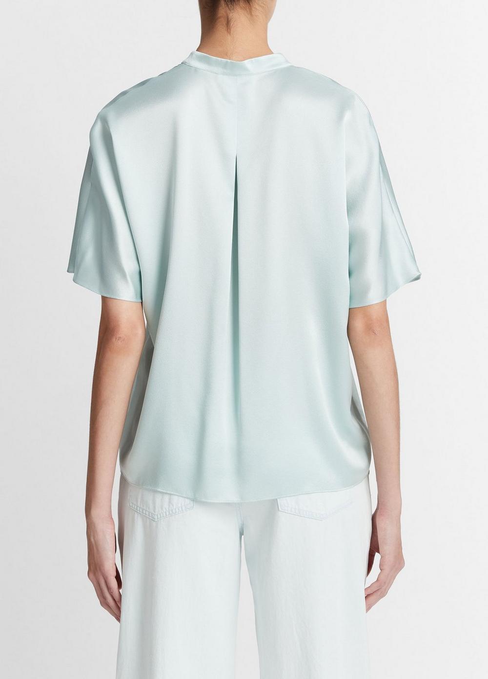 Silk Dolman Short-Sleeve Blouse Product Image