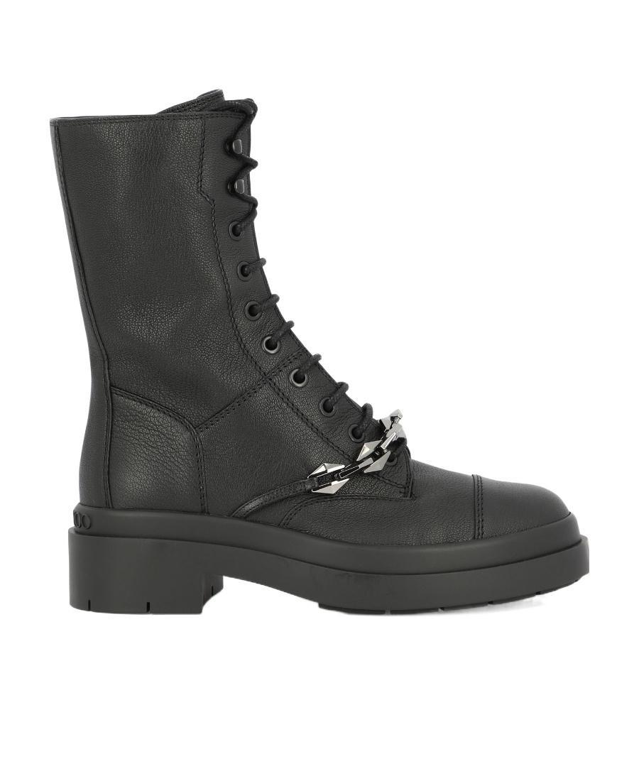 JIMMY CHOO Nari Combat Boots In Black Product Image