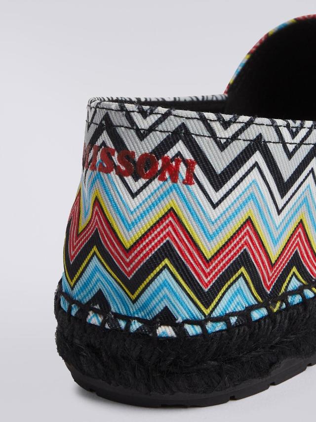 Printed canvas flat espadrilles with logo inscription Multicoloured | Missoni Product Image