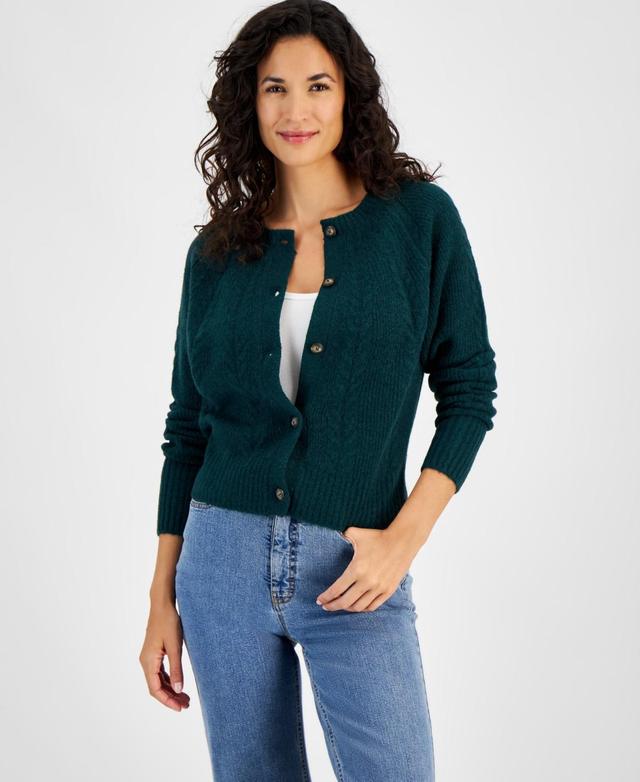 On 34th Womens Cable-Knit Button-Front Cardigan, Created for Macys Product Image