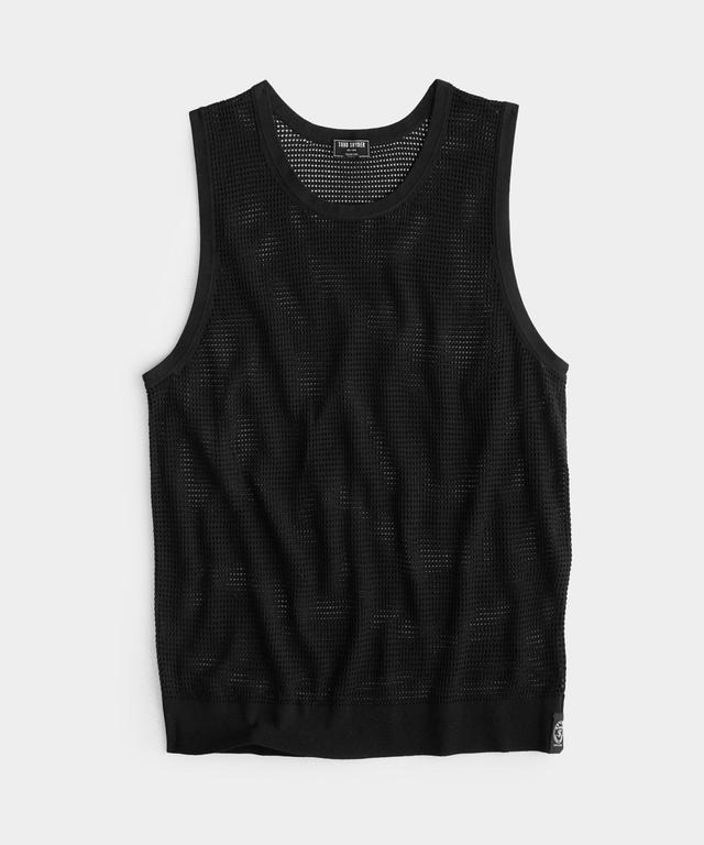 Luxe Mesh Tank in Black Product Image