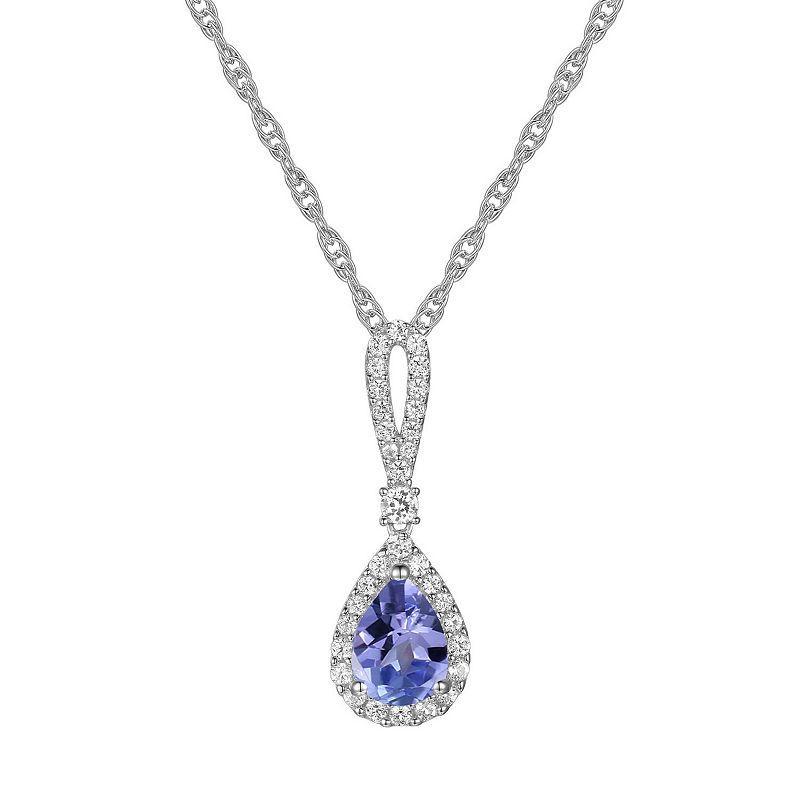 Sterling Silver Tanzanite Pendant, Womens Product Image