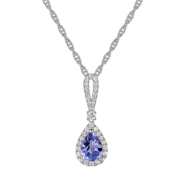 Sterling Silver Tanzanite Pendant, Womens Product Image