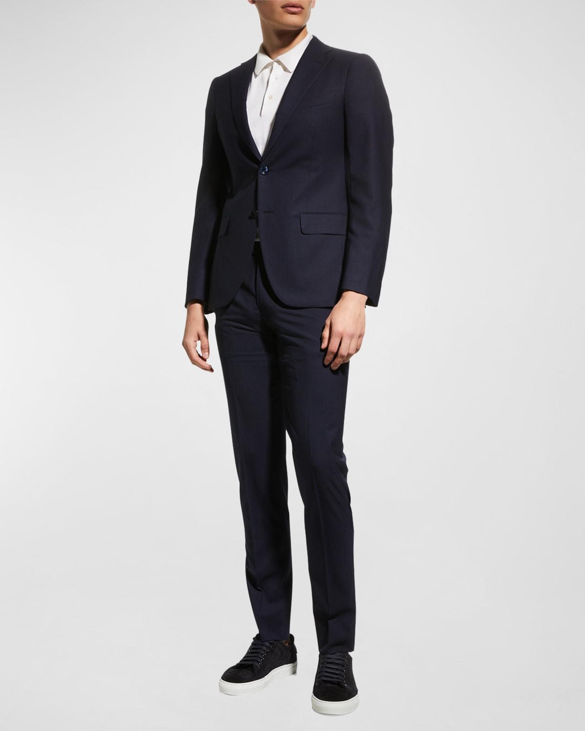 Mens Solid Wool Suit Product Image