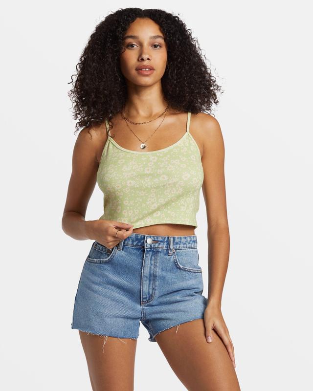 Aloe Cropped Tank Top - Willow Female Product Image