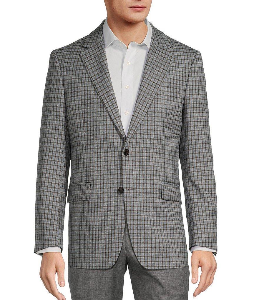 Hickey Freeman Classic Fit Check Windowpane Pattern Sport Coat Product Image