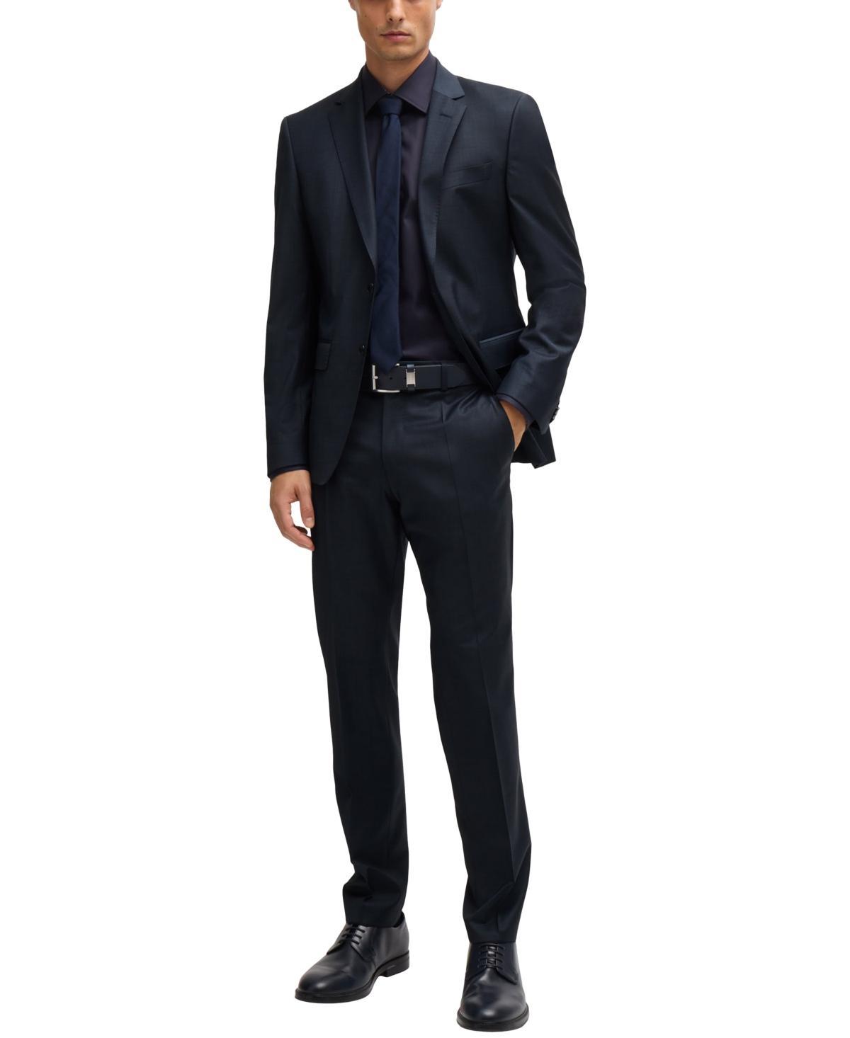 Boss by Hugo Boss Mens Micro-Patterned Slim-Fit Suit Product Image