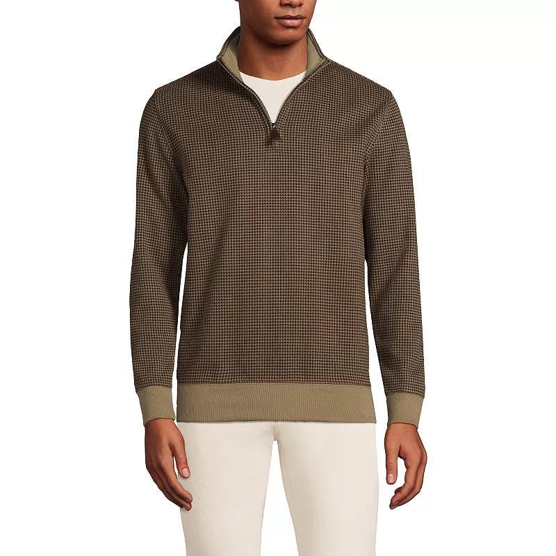 Big & Tall Lands End Bedford Classic-Fit Ribbed Quarter-Zip Sweater, Mens Product Image