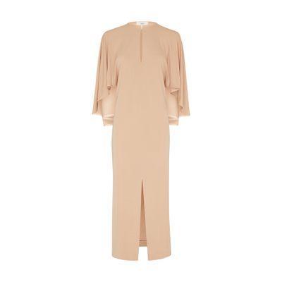 Crêpe Jersey Cape Maxi Dress In Pink Product Image