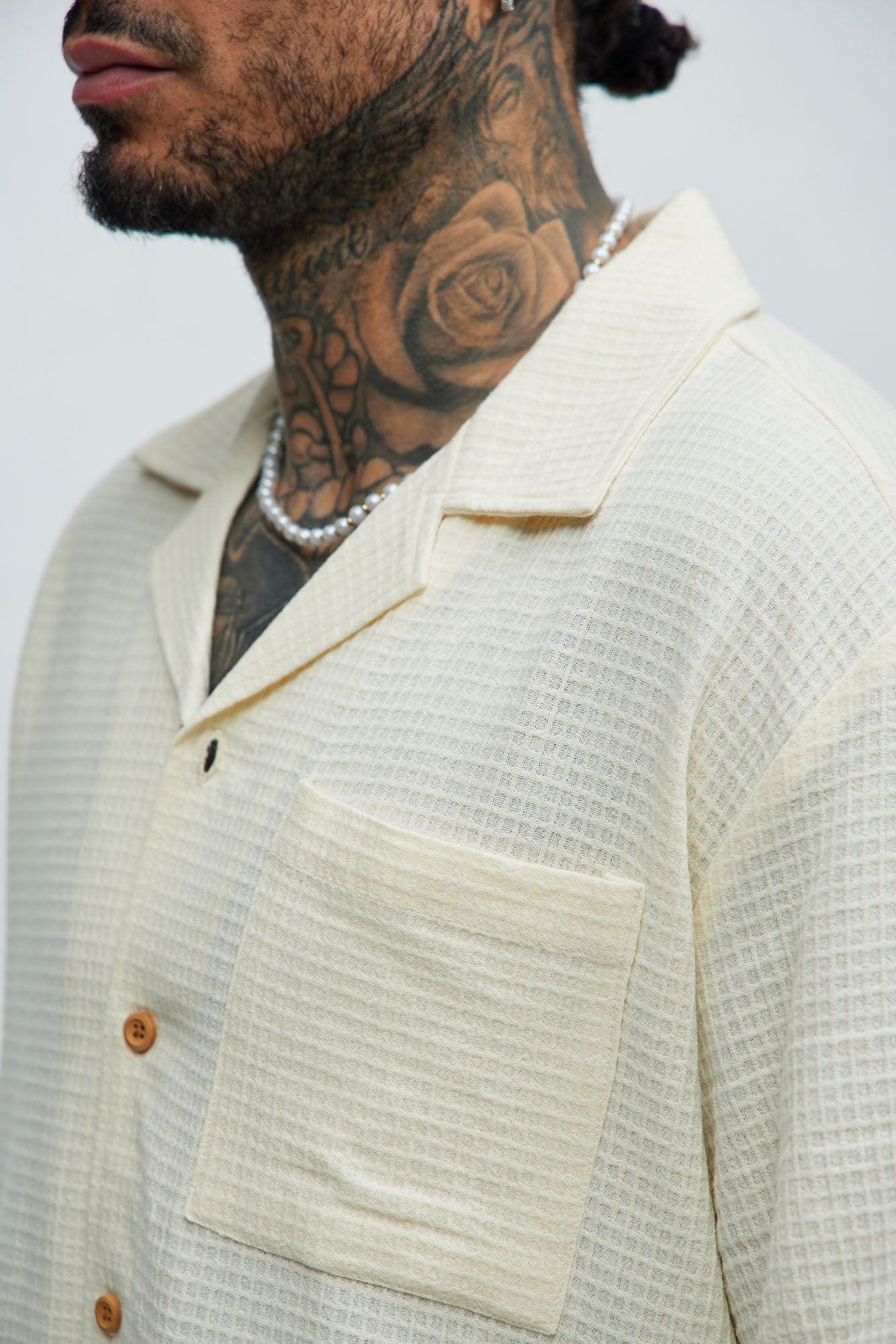 Belgian Textured Shirt - Cream Product Image