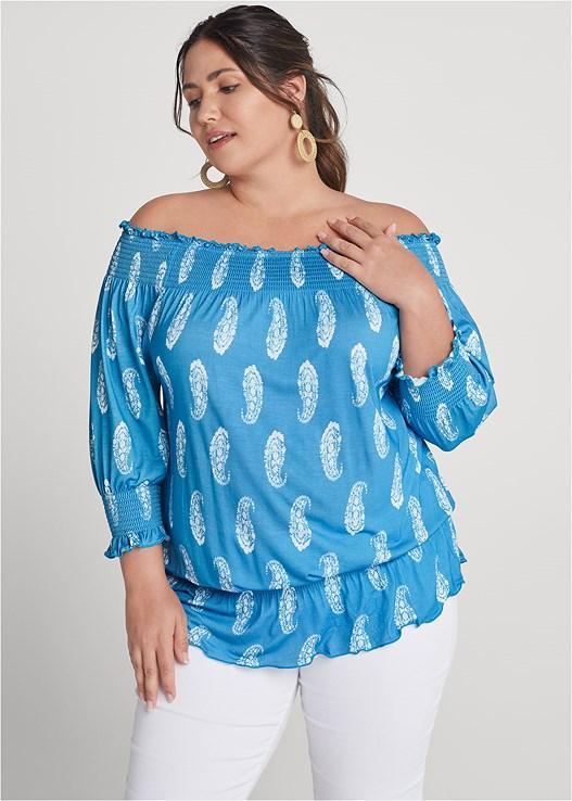 Off-The-Shoulder Printed Top product image