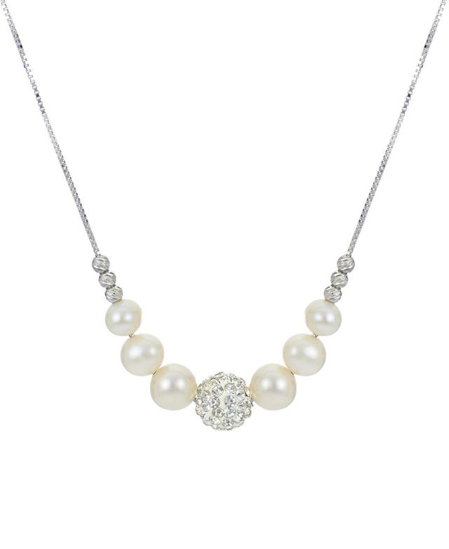 Pearlustre By Imperial Sterling Silver Freshwater Pearl Necklace, 18 In Product Image