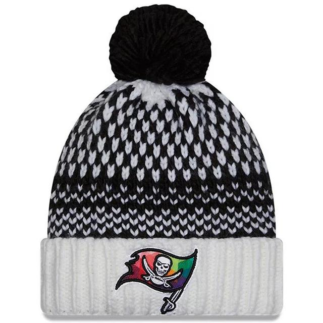 Womens New Era /White Tampa Bay Buccaneers 2023 NFL Crucial Catch Cuffed Pom Knit Hat Product Image