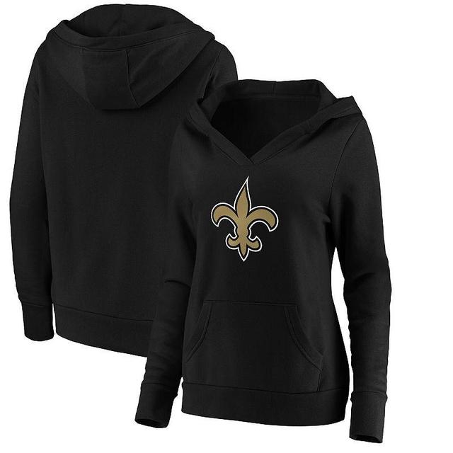 Womens Fanatics Branded New Orleans Saints Primary Team Logo V-Neck Pullover Hoodie Product Image