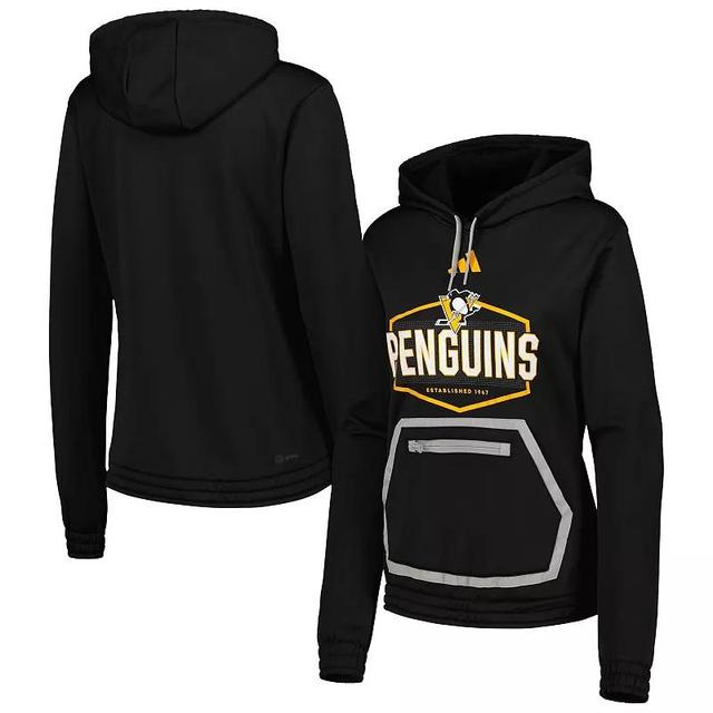 Womens adidas Pittsburgh Penguins Team Pullover Hoodie Product Image