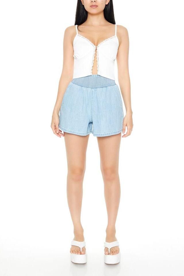 Chambray Paperbag Shorts | Forever 21 Product Image