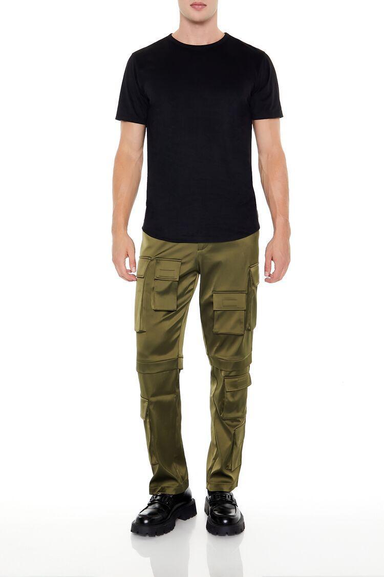 Slim-Fit Satin Cargo Pants | Forever 21 product image