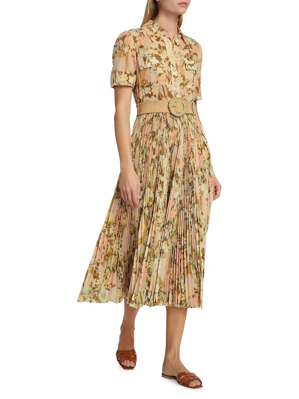 Floral Pleated Shirtdress Product Image