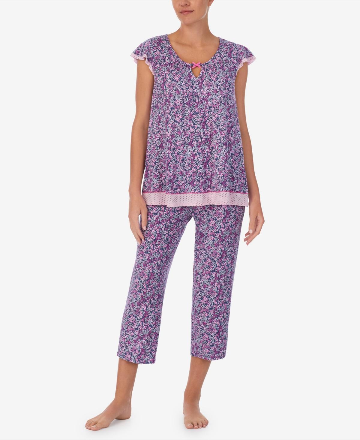 Ellen Tracy Womens Short Sleeve 2 Piece Pajama Set Product Image