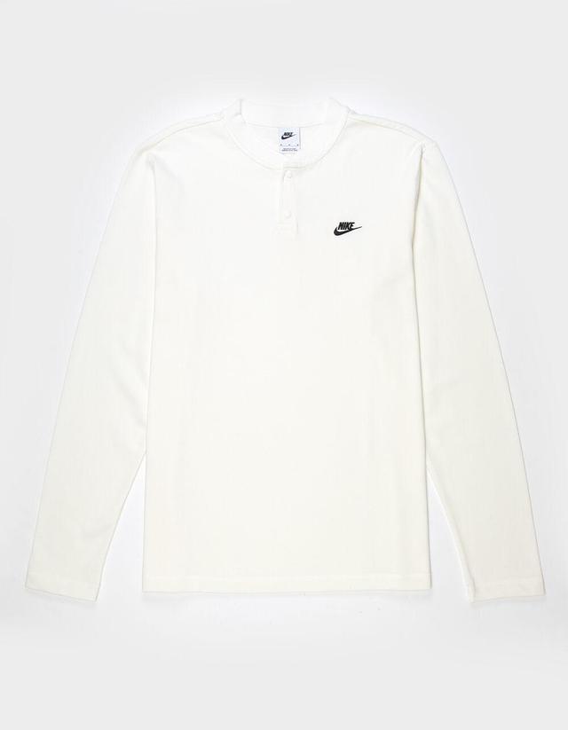 NIKE Club Mens Long Sleeve Henley Tee Product Image