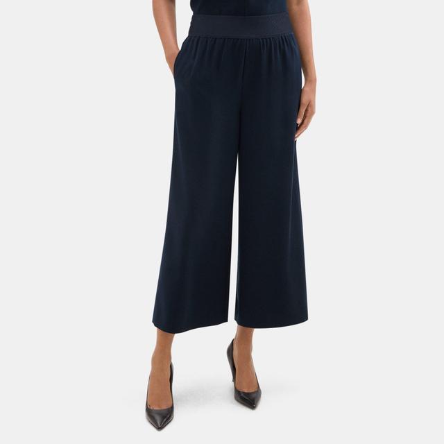 Crepe Cropped Pull-On Pant | Theory Outlet Product Image