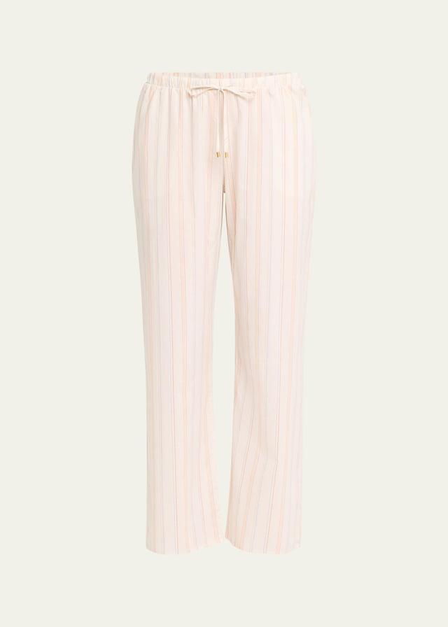 Womens Sleep & Lounge Cotton Striped Pants Product Image