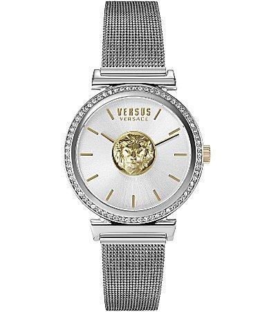 Versus by Versace Womens Brick Lane Silver-tone Stainless Steel Bracelet Watch 34mm Product Image