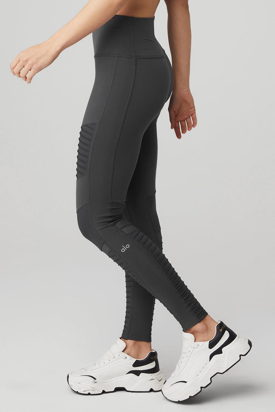 High-Waist Moto Legging - Anthracite/Anthracite Glossy Product Image