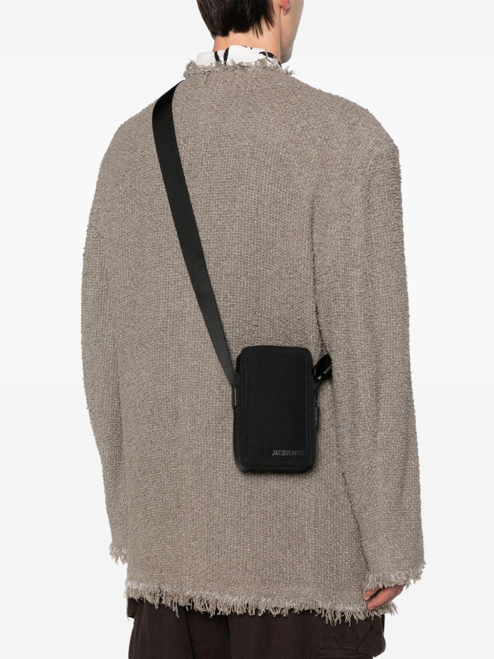 JACQUEMUS Le Cuerda Vertical Messenger Bag In Black Product Image