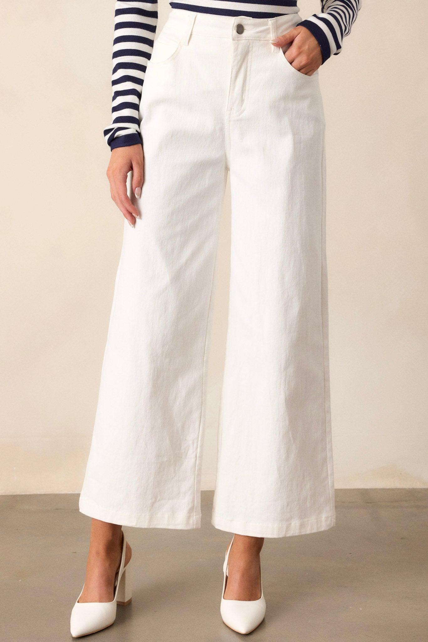 Urban Nomad Ivory Wide Leg Jeans Product Image