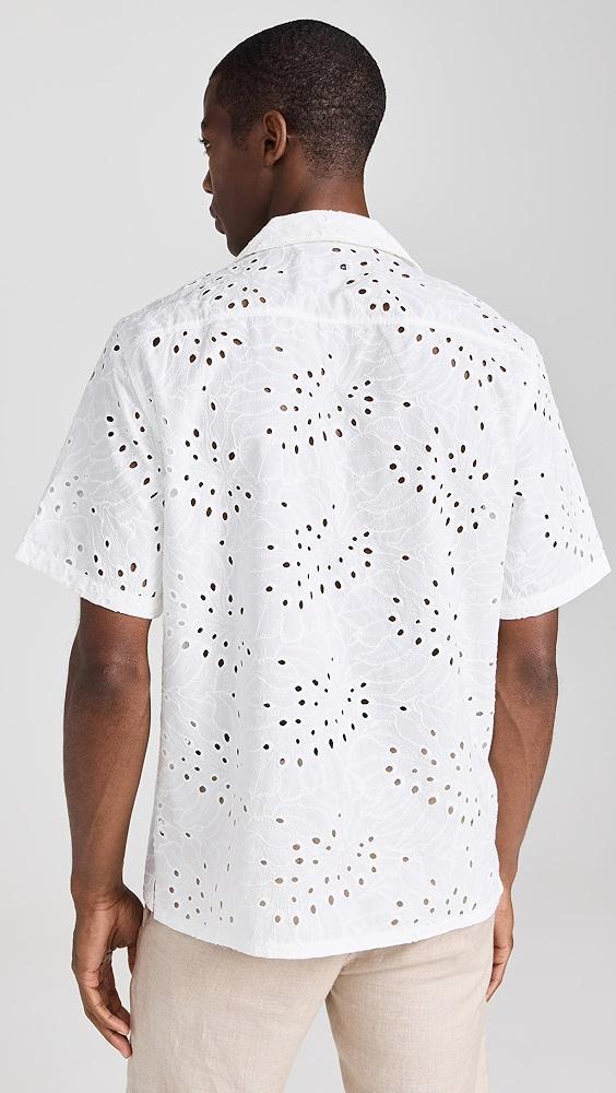 Club Monaco Camp Collar Eyelet Shirt | Shopbop Product Image