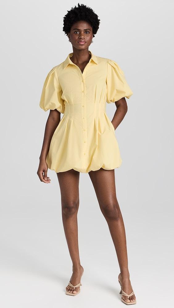 SIMKHAI Cleo Balloon Pintuck Mini Dress | Shopbop Product Image