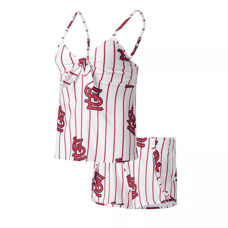 Womens Concepts Sport White St. Louis Cardinals Reel Allover Print Tank Top & Shorts Sleep Set Product Image