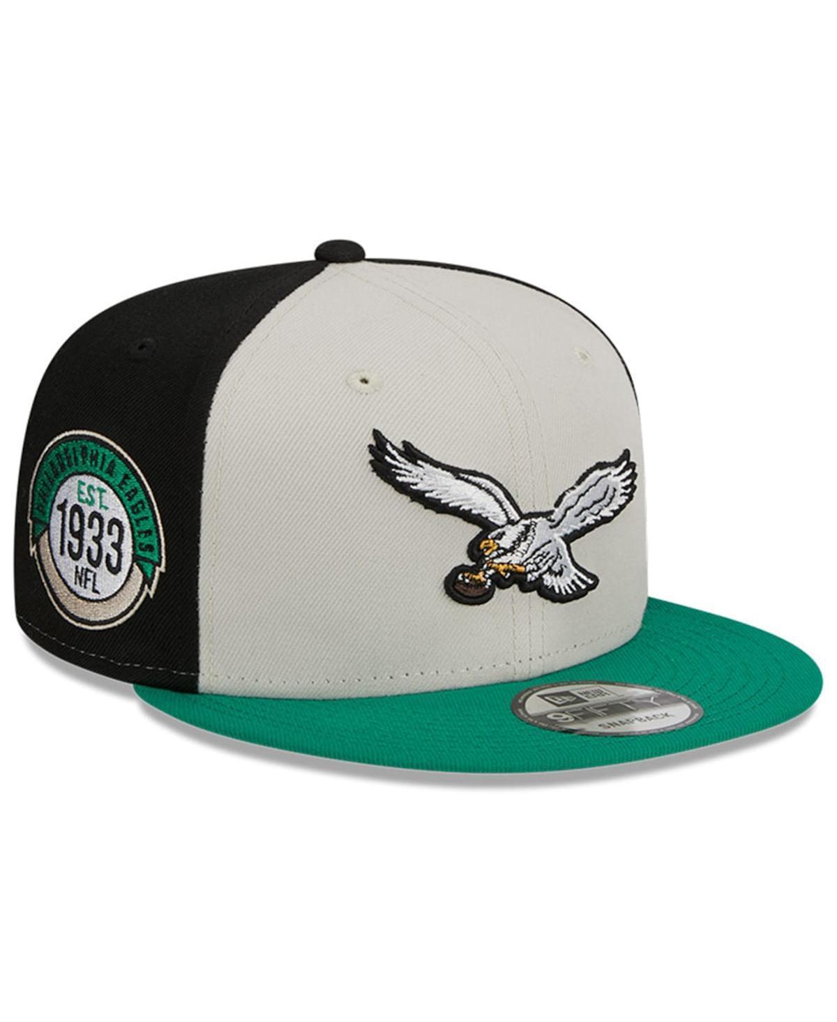 Mens New Era Cream Philadelphia Eagles 2023 Sideline Historic 9FIFTY Snapback Hat - Cream Product Image