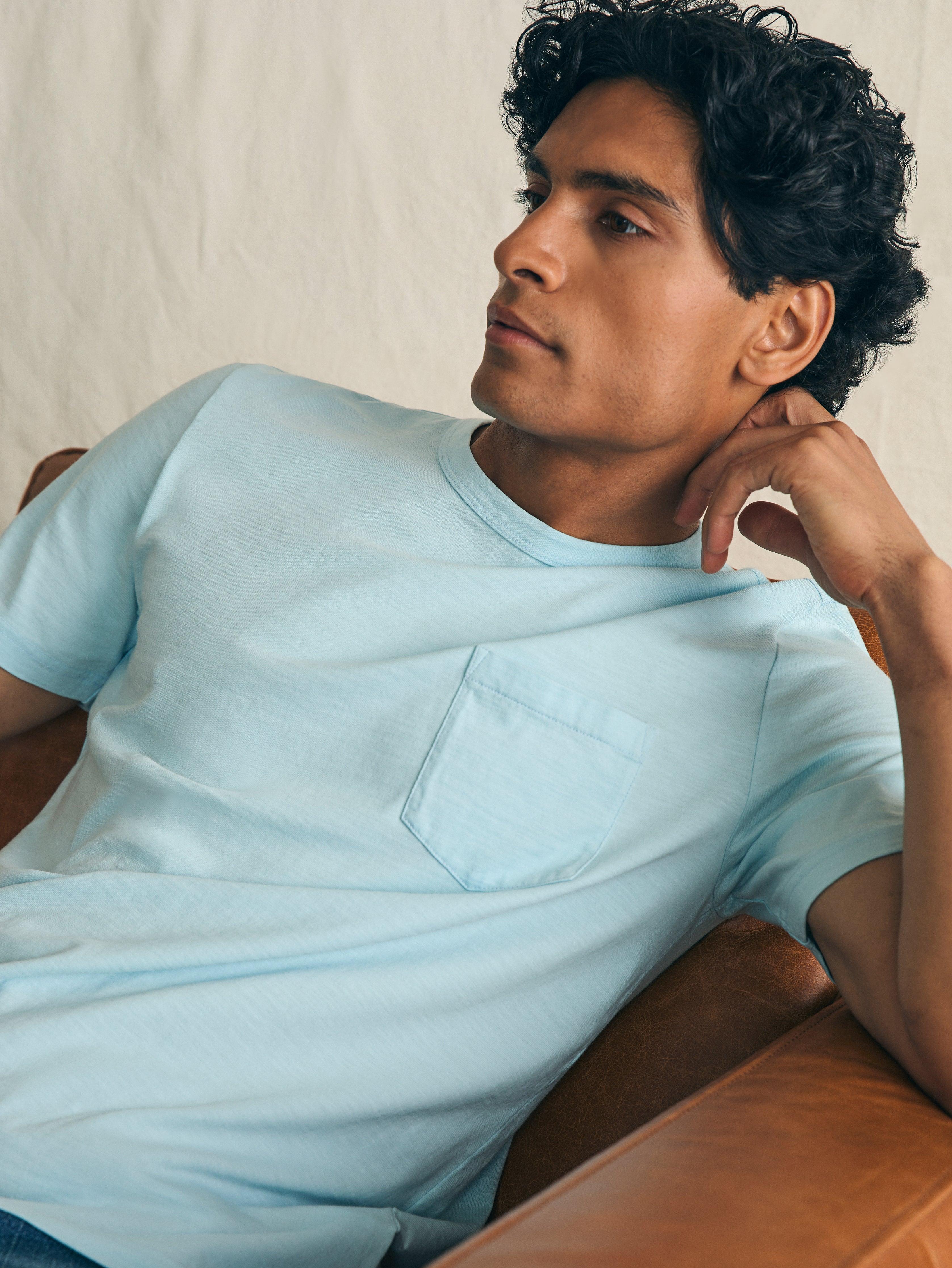 Sunwashed Pocket Tee - Blue Oasis Male Product Image