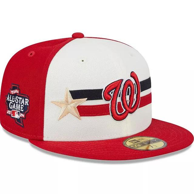 Mens New Era Cream/Red Washington Nationals 2024 MLB All-Star Game Workout 59FIFTY Fitted Hat Product Image