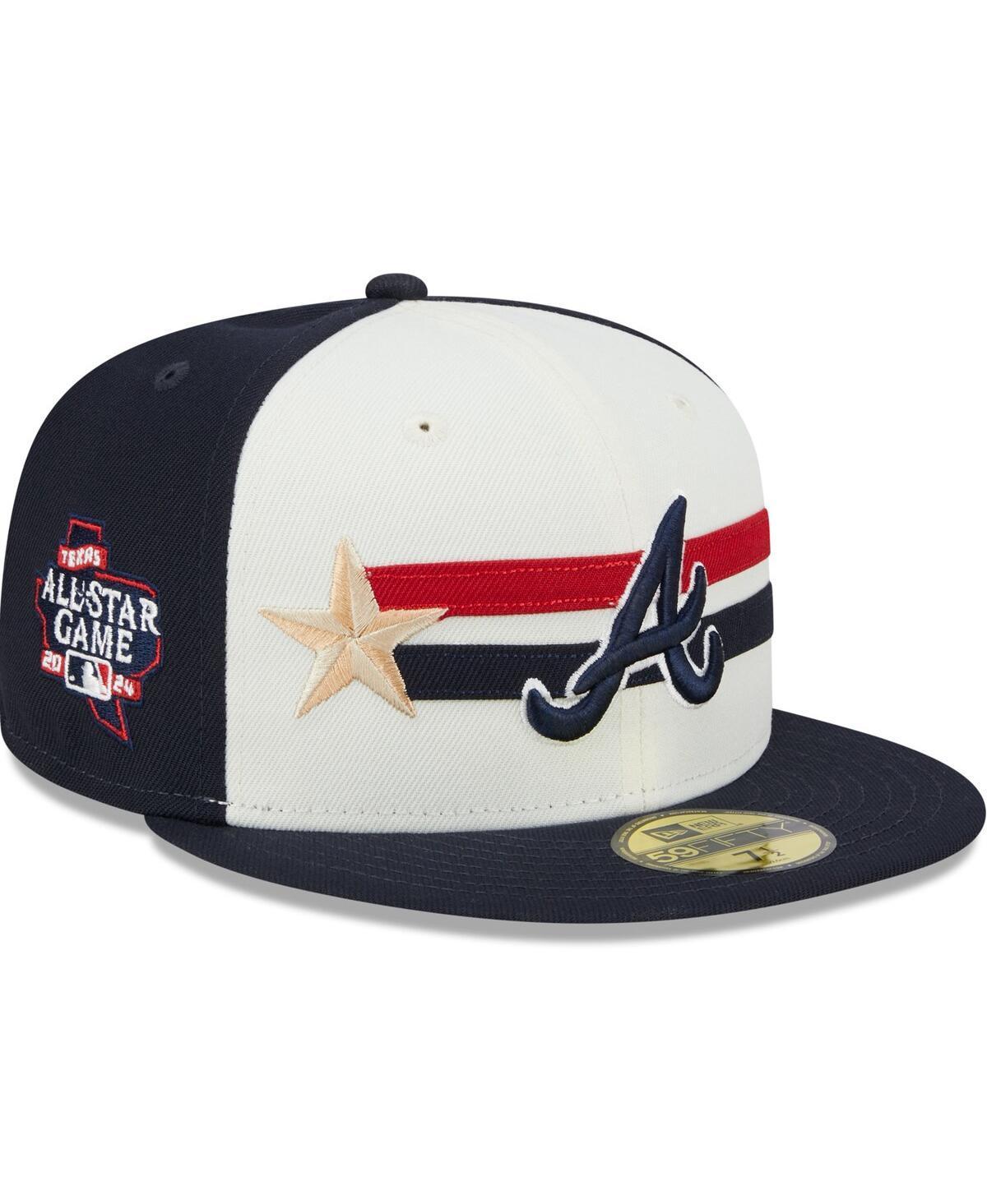 Mens New Era Cream/Navy Atlanta Braves 2024 MLB All-Star Game Workout 59FIFTY Fitted Hat Product Image