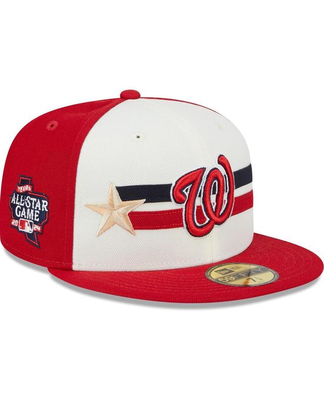 Mens New Era Cream/Red Washington Nationals 2024 MLB All-Star Game Workout 59FIFTY Fitted Hat Product Image